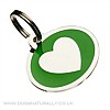 Green Heart Dog Tag (Oval)